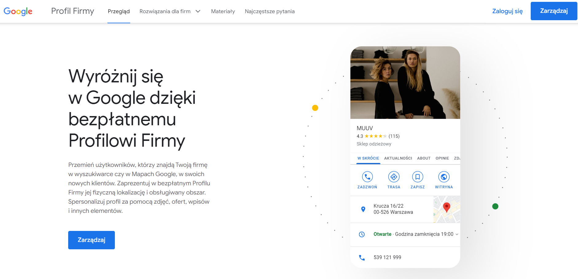 Logowanie do Google Moja Firma