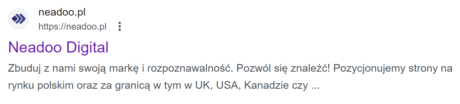 Meta tytuł i opis strony