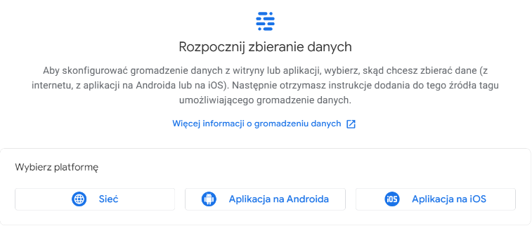 Stworzenie strumienia śledzenia danych w Google Analytics 4