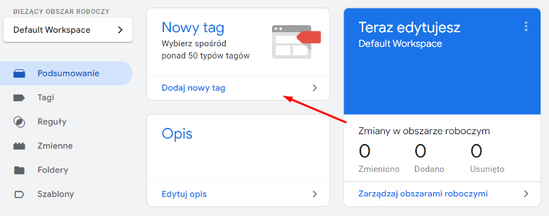 tworzenie tagów w GTM
