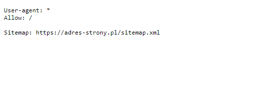 Plik robots txt utworzony ręcznie